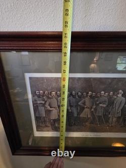 Robert E Lee And His Generals Framed Confederate Civil War Print Large
