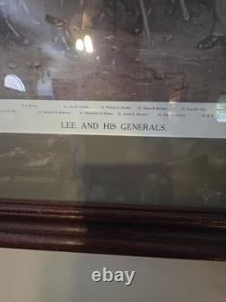 Robert E Lee And His Generals Framed Confederate Civil War Print Large