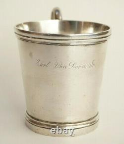 SAMUEL BELL Coin Silver Mug Gift of CONFEDERATE GENERAL EARL VAN DORN Civil War