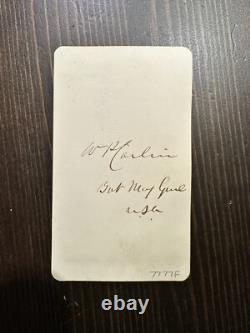 SIGNED & Unpublished CDV Civil War Union General William P. Carlin 1860s Photo