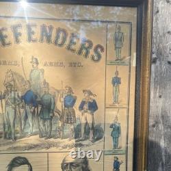 SUPER RARE! Our Union Defenders Original Civil War PRINT Of Union Generals 1862