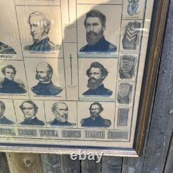 SUPER RARE! Our Union Defenders Original Civil War PRINT Of Union Generals 1862