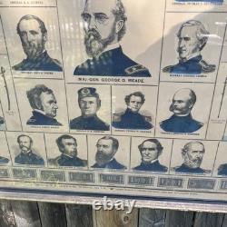 SUPER RARE! Our Union Defenders Original Civil War PRINT Of Union Generals 1862