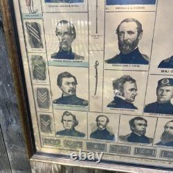 SUPER RARE! Our Union Defenders Original Civil War PRINT Of Union Generals 1862