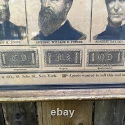 SUPER RARE! Our Union Defenders Original Civil War PRINT Of Union Generals 1862