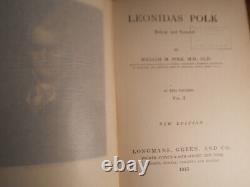 Scarce 1915 CIVIL WAR Leonidas POLK Bishop and GENERAL Vol I II Set Rare
