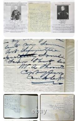 Seminole CIVIL War Of 1812 Brig General Sharps Rifle Pres 1845 2x Signed Letter