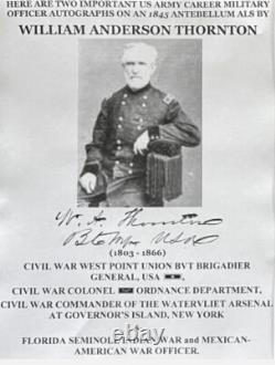 Seminole CIVIL War Of 1812 Brig General Sharps Rifle Pres 1845 2x Signed Letter