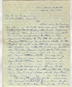 Seminole CIVIL War Of 1812 Brig General Sharps Rifle Pres 1845 2x Signed Letter