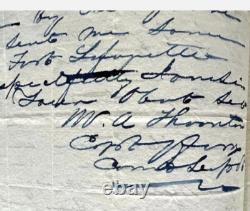 Seminole CIVIL War Of 1812 Brig General Sharps Rifle Pres 1845 2x Signed Letter