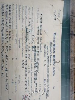 Signed 1907 USMC Discharge Col Green Clay Goodloe, Union Civil War General Aide