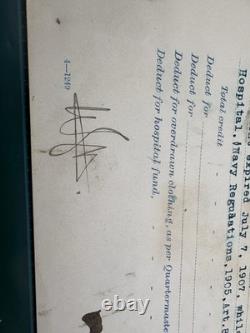 Signed 1907 USMC Discharge Col Green Clay Goodloe, Union Civil War General Aide