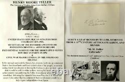 Signed CIVIL War Major General Free Cuba Indian Tribes Col Senator Secy Interior