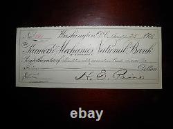 Signed Check By Civil War Union General Halbert Eleazer Paine From Wisconsin