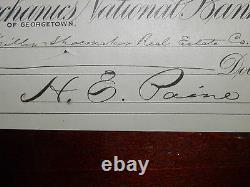 Signed Check By Civil War Union General Halbert Eleazer Paine From Wisconsin