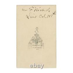 Signed Civil War CDV of Lieut Colonel G. F. Nichols, 118th New York Wounded 2x