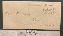 Signed Civil War of 1812 Army General George Talcott & Green Berry Raum Envelope