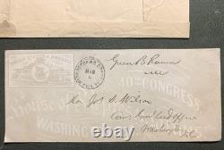Signed Civil War of 1812 Army General George Talcott & Green Berry Raum Envelope