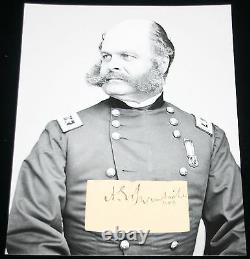Signed Governor Senator CIVIL War General Ambrose Burnside Autographed Jsa Cut