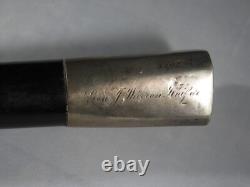 Silver-Plated Cane Engraved to & Owned by Civil War General Joseph Warren Keifer