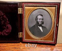 Sixth Plate Daguerreotype Civil War General Ambrose Burnside Union Case