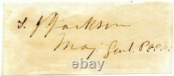 THOMAS J STONEWALL JACKSON, Confederate General Civil War KIA, Autograph 9157