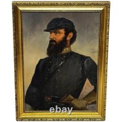 Thomas Stonewall Jackson Historical American Civil War General Oil Portrait