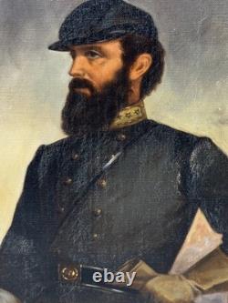 Thomas Stonewall Jackson Historical American Civil War General Oil Portrait