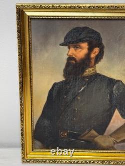 Thomas Stonewall Jackson Historical American Civil War General Oil Portrait