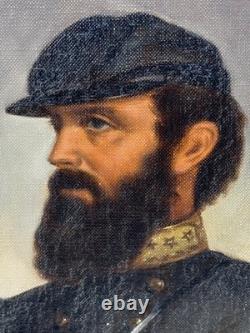 Thomas Stonewall Jackson Historical American Civil War General Oil Portrait