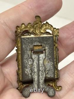 Tiny Antique Civil War Photo Of General George McClellan in Miniature Frame