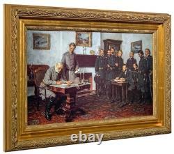 Tom Lovell Framed Canvas Surrender at Appomattox Civil War General Grant & Lee
