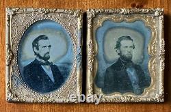 Two 1860s Ambrotype Photo Civil War General LEW WALLACE Brothers