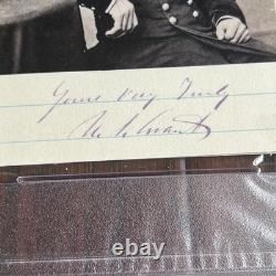 ULYSSES S. GRANT Autograph CUT SIGNATURE Signed CDV Civil War PSA President