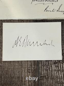 UNION Civil War General Ambrose E. Burnside US Signed Autograph & Letter RARE