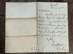 UNION Civil War General Ambrose E. Burnside US Signed Autograph & Letter RARE