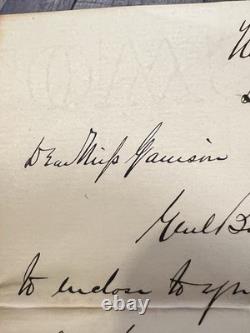 UNION Civil War General Ambrose E. Burnside US Signed Autograph & Letter RARE