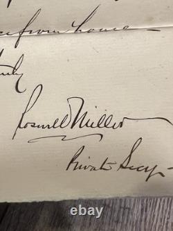 UNION Civil War General Ambrose E. Burnside US Signed Autograph & Letter RARE