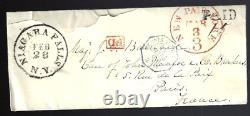 USA to France Stampless Cover, to Future Civil War General John G Barnard