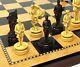 Us American Civil War Generals Antiqued Chess Set With 18 Walnut Color Board