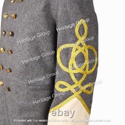 US Civil War Confederate General's Frock Coat 4 Rows of Gold Braid Size 40