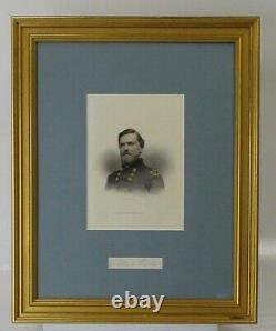 US Civil War General John Newton Framed Picture Autograph