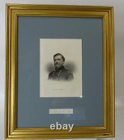US Civil War General John Newton Framed Picture Autograph