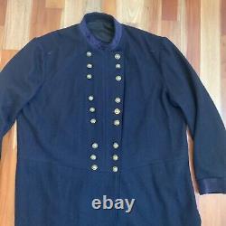 US Civil War US General Frock Coat Navy Blue Wool Custom Size 60 XT