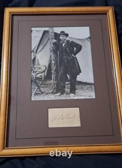 U. S. CIVIL WAR GENERAL, ULYSSES S GRANT, Union Military Photo With Autograph