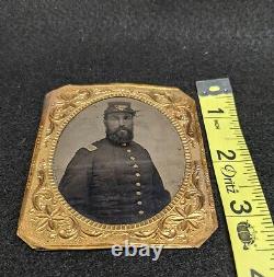 U. S. Officer Union Civil War Tintype Photo Picture Army Soldier Rare 1800s