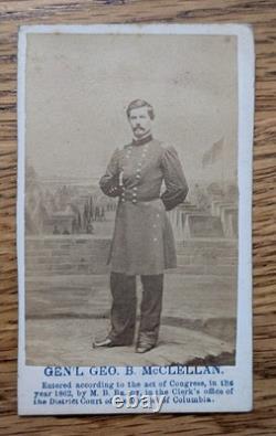 Union General George McClellan Standing CDV Civil War Antietam Mathew Brady