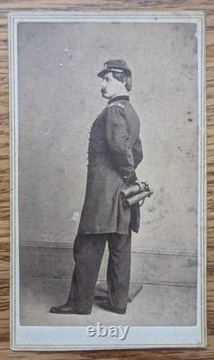 Union General George McClellan Standing withBinoculars CDV Civil War Antietam