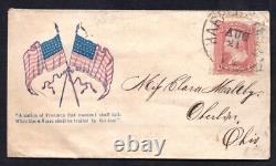Us 1862 CIVIL War Patriotic Cover Tied'harpers Ferry Aug. 21 1862