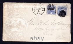 Us 1869 Harrisburg, Pa. Post CIVIL War Advertising Cover Adjutant General David